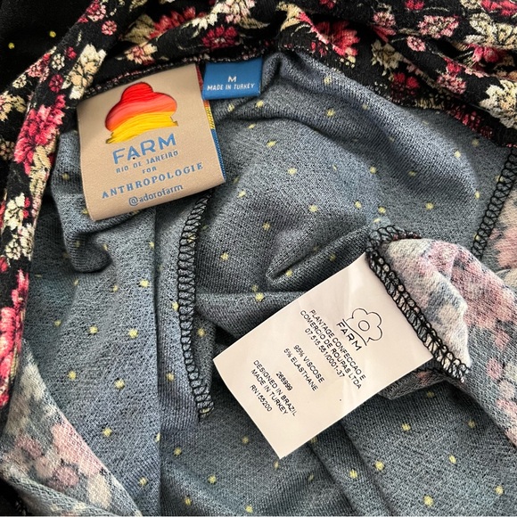 Farm Anthropologie Womens SZ Med Polka Dot Floral Palazzo Wide Leg Pants Resort - Picture 14 of 16